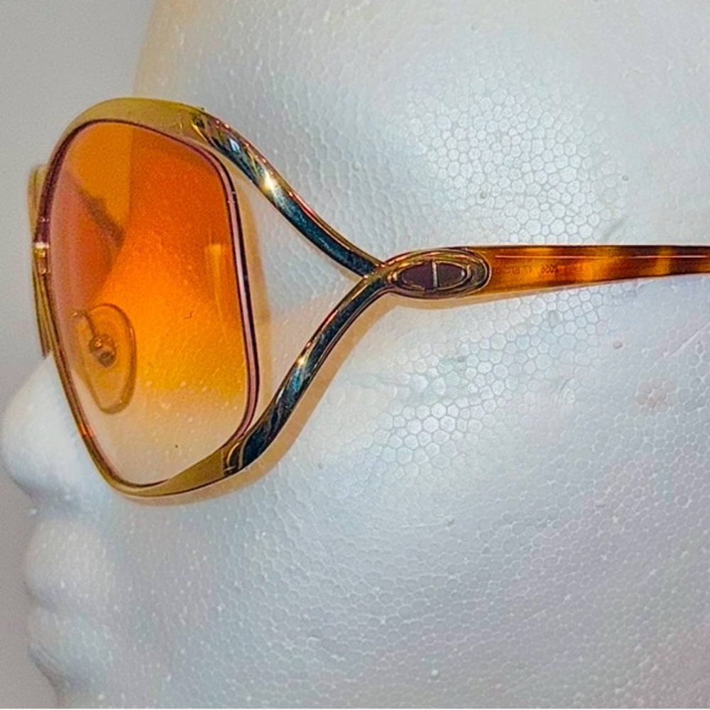 Dior Orange and Gold Oversized Sunglasses